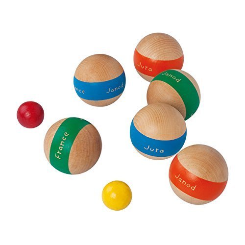 0785924954584 - JANOD J03014 P?TANQUE SET WITH 6 BOULES WOODEN BY JANOD