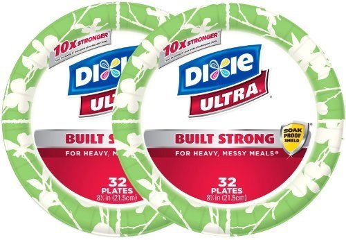 0785927045371 - DIXIE ULTRA PLATES, STEM BLOSSOM - 8.5 IN - 32 CT - 2 PK BY DIXIE