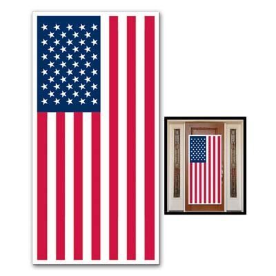 0785927311995 - USA FLAG - DOOR COVER - BANNER - PATRIOTIC PARTY DECORATIONS -DECOR -4TH OF JULY -INDOOR OUTDOOR 30 X 60 - BARBECUE - COOKOUT PARTIES BY BEISTLE