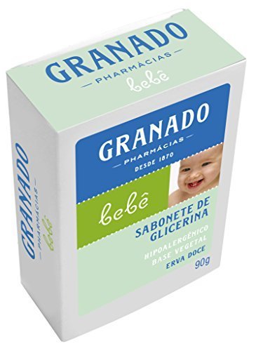 0785927364502 - LINHA BEBE GRANADO - SABONETE EM BARRA DE GLICERINA ERVA-DOCE 90 GR - (GRANADO BABY COLLECTION - FENNEL GLYCERIN BAR SOAP NET 3.2 OZ) BY GRANADO