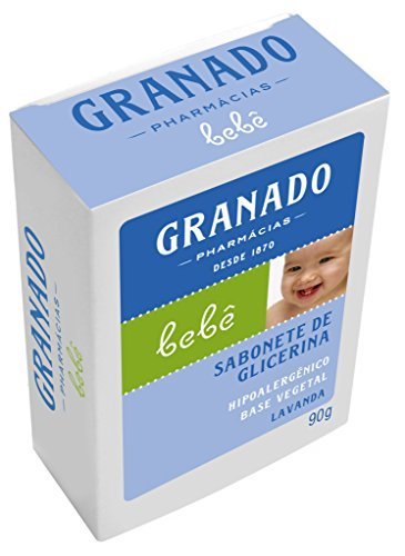 0785927365516 - LINHA BEBE GRANADO - SABONETE EM BARRA DE GLICERINA LAVANDA 90 GR - (GRANADO BABY COLLECTION - LAVENDER GLYCERIN BAR SOAP NET 3.2 OZ) BY GRANADO