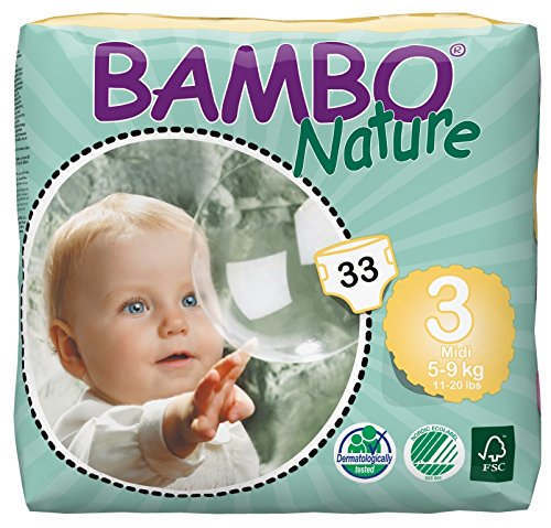 0785927560492 - BAMBO NATURE PREMIUM BABY DIAPERS, MIDI, 33 COUNT SIZE 3 BY BAMBO NATURE