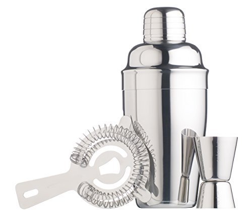 0785934246440 - KITCHENCRAFT BARCRAFT STAINLESS STEEL BARMAN'S COCKTAIL KIT KCDLBSET3 BY KITCHEN