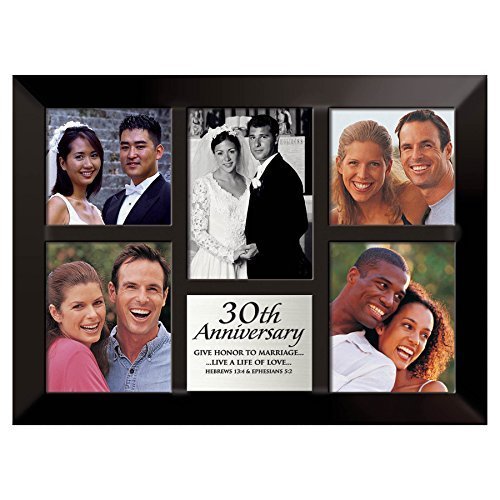 0785934286293 - LIGHTHOUSE CHRISTIAN PRODUCTS BLACK WITH BRUSHED SILVER PLATE 30TH ANNIVERSARY FRAME, 10 1/2 X 14 1/4 BY LIGHTHOUSE CHRISTIAN PRODUCTS