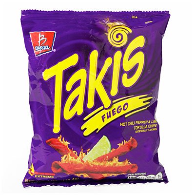 7860564329794 - TAKIS FUEGO HOT CHILI PEPPER & LIME TORTILLA CHIPS (12 PACK - 2 OZ. BAGS)