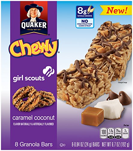0786173819952 - QUAKER GIRL SCOUTS CARAMEL COCONUT CHEWY GRANOLA BARS, 6.7 OUNCE