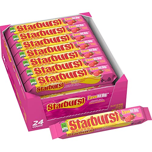 0786173981826 - STARBURST FAVEREDS CHEWY CANDY BULK PACK, FULL SIZE, 2.07 OZ, (PACK OF 24)