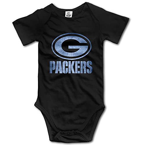 7862673540213 - BABY BOYS' GREEN BAY PACKERS BLACK POND LOGO ROMPER JUMPSUIT BODYSUIT OUTFITS