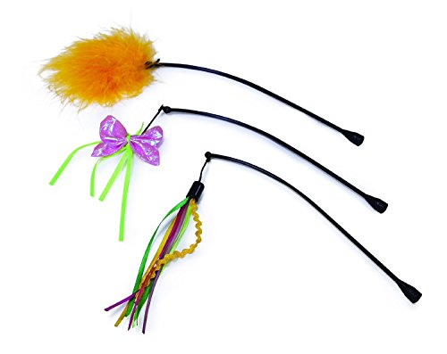 0786306097561 - SMARTYKAT FEATHER WHIRL REPLACEMENT WANDS CAT TOY, 3-PACK