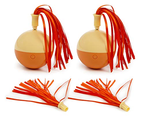 0786306321000 - SMARTYKAT, 2 TWIRLY TOP + 2 BONUS REPLACEMENT WANDS, ELECTRONIC MOTION CAT TOY, INTERACTIVE MOVING BALL, WITH TWIRLING RIBBONS, BATTERY POWERED