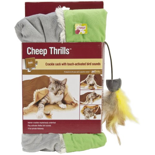 0786306494780 - PETLINKS CHEEP THRILLS CAT TOY CRACKLE SACK WITH ELECTRONIC BIRD SOUNDS