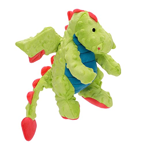 0786306777951 - GODOG BUBBLE PLUSH DRAGONS SQUEAKY DOG TOY, CHEW GUARD TECHNOLOGY - GREEN, LARGE