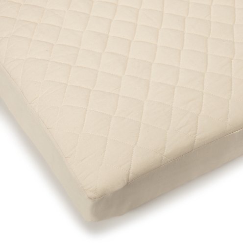 0786417004052 - BARGOOSE NATURAL COTTON TOP FITTED CRIB PAD BY BARGOOSE