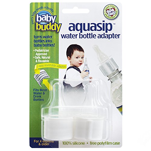 0786417079845 - BABY BUDDY AQUASIP WATER BOTTLE ADAPTER, WHITE, 2-COUNT