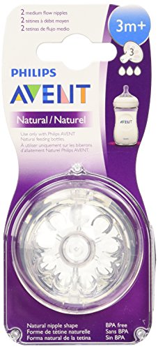 0786417107791 - PHILIPS AVENT BPA FREE NATURAL MEDIUM FLOW NIPPLES, 3 MONTH+, 2 COUNT