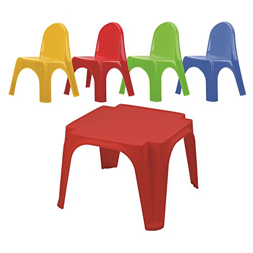 0078652529002 - STARPLAY KEREN KIDS PLAY TABLE & 4 CHAIRS PRIMARY COLORS