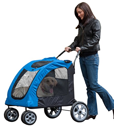 0786641203863 - PET GEAR EXPEDITION PET STROLLER FOR CATS AND DOGS UP TO 150-POUNDS, BLUE SKY