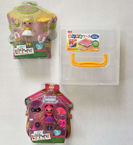 0786641537579 - MINI LALALOOPSY DOLL SET BUNDLE: MINI HAPPY DAISY CROWN DOLL & MINI CONFETTI CARNIVALE DOLL PLUS A CLEAR STURDY PLASTIC CARRY CASE W/HANDLE. PERFECT FOR VALENTINES OR EASTER GIFT (3 ITEMS)