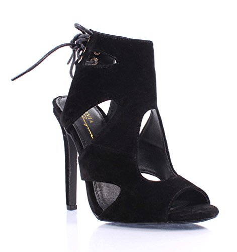 0786641587291 - BLACK COLOR MARY JANES CASUAL BACK ADJUSTABLE STRAPS SEXY WOMENS 5 HIGH HEELS SHOES