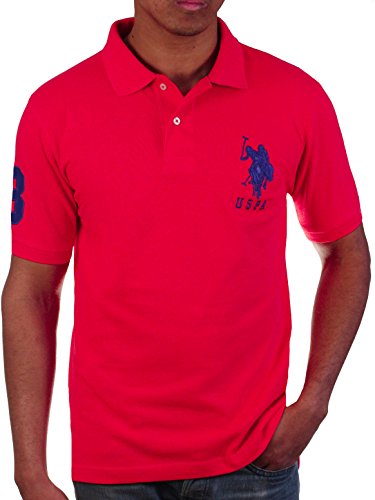 0786664704255 - U.S. POLO ASSN. MEN'S SHORT SLEEVE SOLID PIQUE POLO L BARBERY RED