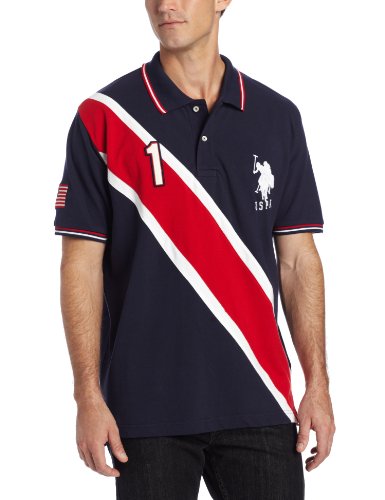 0786664817863 - U.S. POLO ASSN. MEN'S SOLID WITH CONTRAST COLOR PIECING, CLASSIC NAVY, LARGE