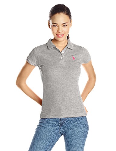 0786667083371 - U.S. POLO SHIRT ASSN. JUNIOR'S SOLID POLO SHIRT WITH SMALL PONY, GREY, X-LARGE