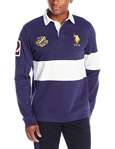 0786667239525 - U.S. POLO ASSN. - RUGBY POLO (CLASSIC NAVY) MEN'S SHORT SLEEVE PULLOVER