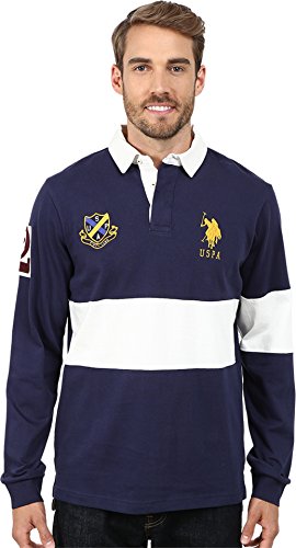 0786667239532 - U.S. POLO ASSN. - RUGBY POLO (CLASSIC NAVY) MEN'S SHORT SLEEVE PULLOVER