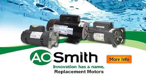 0786674012272 - A.O. SMITH B2852 3/4 HP, 3450 RPM, 1 SPEED, 230/115 VOLTS, 5.4/10.8 AMPS, 1.25 SERVICE FACTOR, 56Y FRAME, PSC, ODP ENCLOSURE SQUARE FLANGE POOL MOTOR