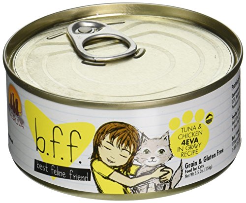 0786714257502 - BEST FELINE FRIEND (B.F.F.) GRAIN-FREE CAT FOOD BY WERUVA, TUNA & CHICKEN 4-EVA, 5.5-OUNCE CAN (PACK OF 24)
