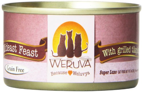 0786714283495 - WERUVA CLASSIC CAT FOOD, MIDEAST FEAST WITH GRILLED TILAPIA & WHOLE MEAT TUNA IN GRAVY, 3OZ CAN (PACK OF 24)