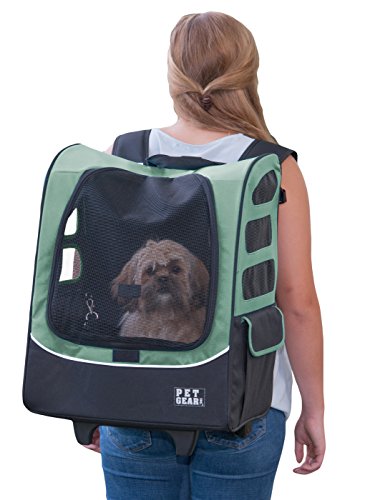0786714535105 - PET GEAR I-GO2 PLUS TRAVELER ROLLING BACKPACK CARRIER FOR SMALL CATS AND DOGS, SAGE