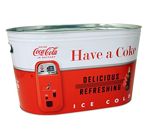 0078678770488 - COCA COLA COKE LARGE OVAL PARTY TUB (RED-WHITE)