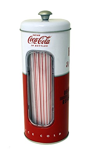 0078678771584 - COCA-COLA COLLECTIBLE TIN STRAW HOLDER WITH 50 STRAWS (STYLE 2)