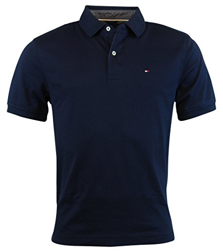 0786919605450 - TOMMY HILFIGER MENS CLASSIC FIT KNIT COTTON POLO SHIRT - M - NAVY