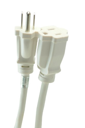 0078693075636 - WOODS 277563 8-FOOT OUTDOOR EXTENSION CORD WITH POWER BLOCK, WHITE