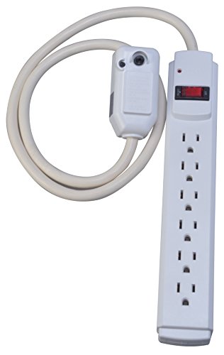 0078693418105 - FIRE SHIELD 6-OUTLET SURGE PROTECTOR STRIP W/ ADVANCED SAFETY LCDI, 3-FOOT CORD,