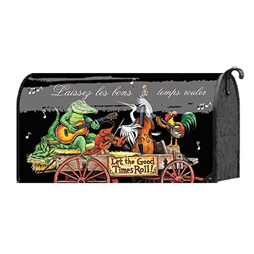 0787011095026 - LET THE GOOD TIME ROLL WAGON BLUEGRASS ANIMALS 22 X 18 STANDARD SIZE MAILBOX COVER