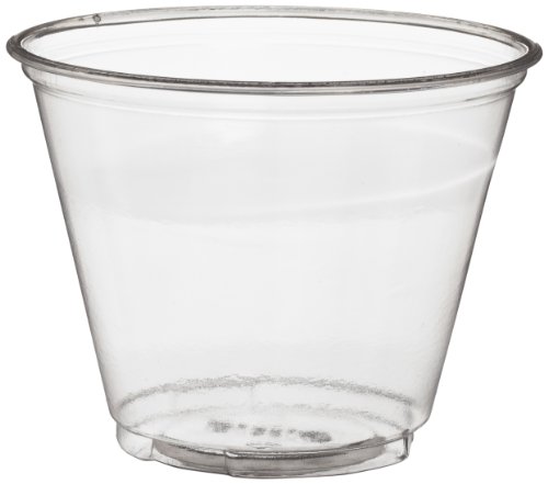 0078731887788 - DIXIE CP9A SQUAT PETE PLASTIC CUP, 9 OZ CAPACITY, CLEAR (20 PACKS OF 50)
