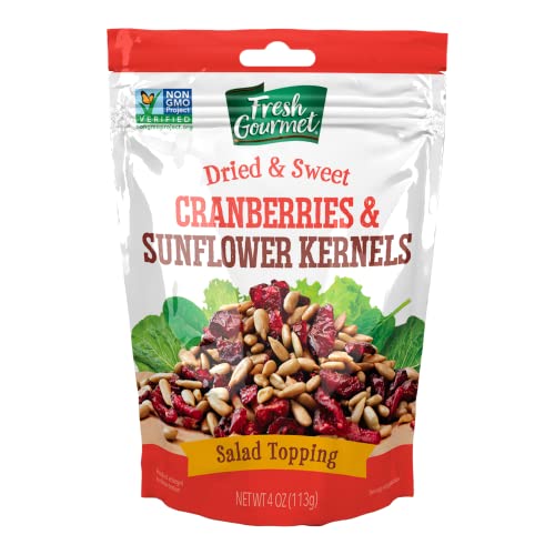 0787359177767 - FRESH GOURMET | CRANBERRIES & SUNFLOWER KERNELS | 4 OUNCE, PACK OF 9 | DRIED & SWEET SALAD TOPPER