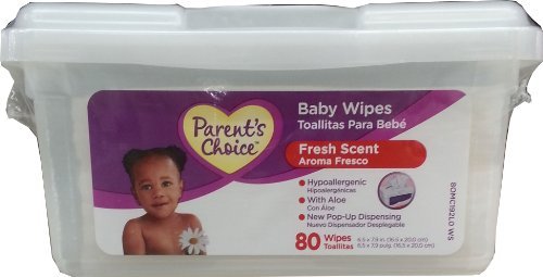 0078742013091 - PARENT'S CHOICE BABY WIPES, FRESH SCENT, 80CT, BOX