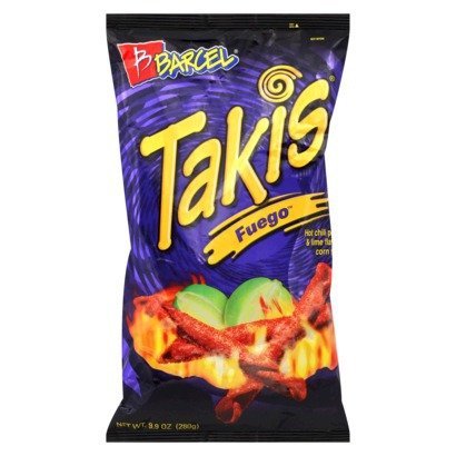 0078742014142 - BARCEL TAKIS FUEGO HOT CHILI PEPPER & LIME TORTILLA CHIPS, 9.9 OZ. (2 PACK)