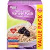 0078742035512 - GREAT VALUE FRUIT & CREAM VARIETY PACK INSTANT OATMEAL, 20 COUNT, 24.6 OZ