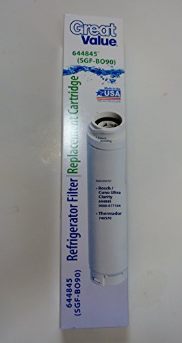 0078742052472 - REFRIGERATOR WATER FILTER - REPLACEMENT CARTRIDGE FOR 644845 (SGF-BO90) - COMPATIBLE BOSCH 644845 & THERMADOR 740570 - 1PK