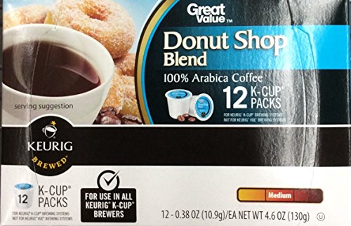 0078742066011 - GREAT VALUE DONUT SHOP BLEND 100% ARABICA COFFEE 12 K-CUP (PACK OF 2)