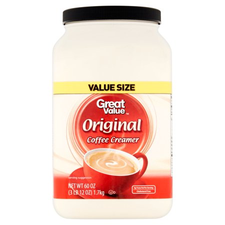 0078742158105 - GREAT VALUE ORIGINAL POWDER COFFEE CREAMER VALUE SIZE, 60 OZ CANISTER (2 PACK)