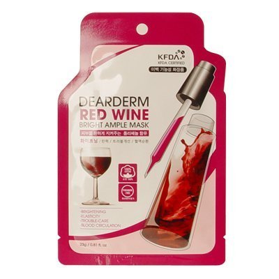 0787461006535 - DEARDERM RED WINE BRIGHT AMPLE MASK 0.81OZ/23G (1 SHEET MASK) BY N/A