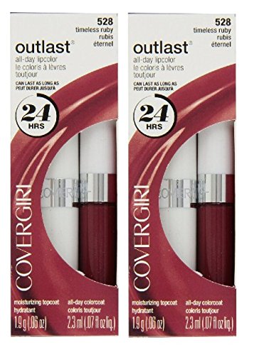 0787461165393 - COVERGIRL OUTLAST ALL DAY LIPCOLOR #528 TIMELESS RUBY 2 PACK SET!
