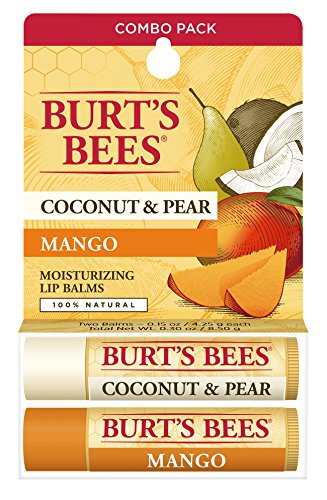 0787461232637 - BURT'S BEES LIP BALM, COCONUT AND PEAR MANGO BUTTER BLISTER BOX, 2 COUNT