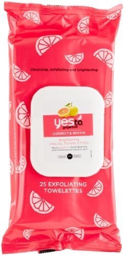 0787461308653 - YES TO GRAPEFRUIT BRIGHTENING FACIAL TOWELETTES, 25 COUNT - 2 PACK